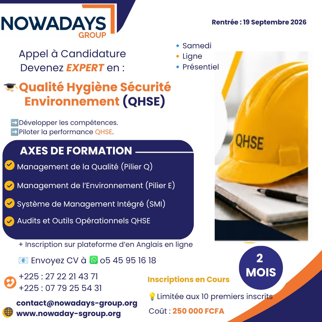 Certification QHSE : Qualité, Hygiène, Sécurité et  Environnement